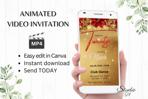 20 Birthday Invitation Templates: Editable Canva Designs