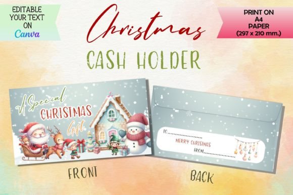 Christmas Cash Envelope - CANVA: A Festive Design Asset