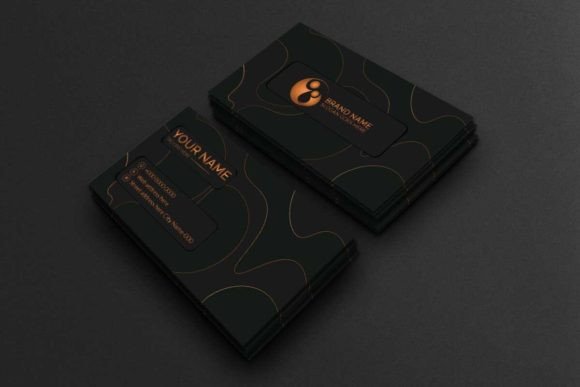 Corporate Dark Business Card: A Modern Design Asset