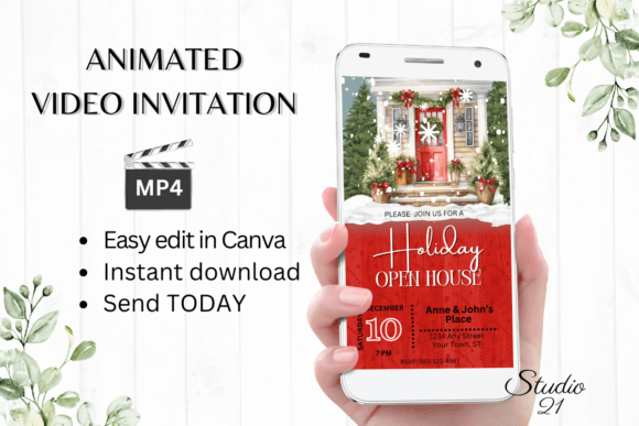 Create a Festive Holiday Open House Invite in Minutes