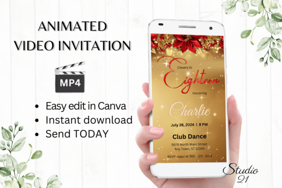 Effortless 18th Birthday Invitations: Editable Digital Templates