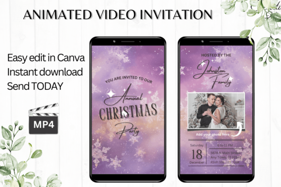 Effortless Animated Christmas Party Invitations