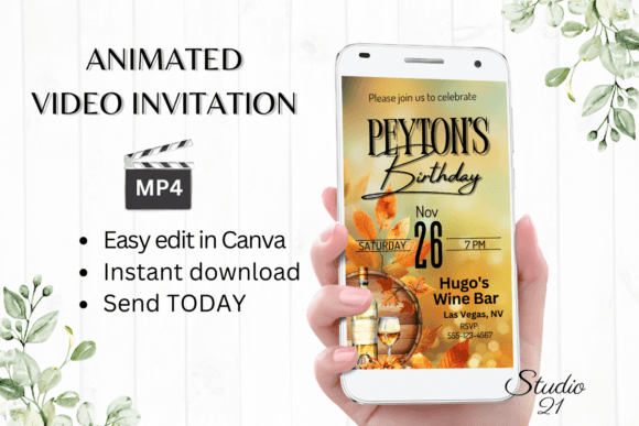 Fall Birthday - Wine Party Invite: The Ultimate Digital Template