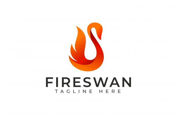Fire Swan Logo Design: A Vector Asset for Modern Brands