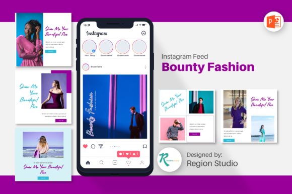 Instagram Feed - Bounty Fashion: Modern Template Design
