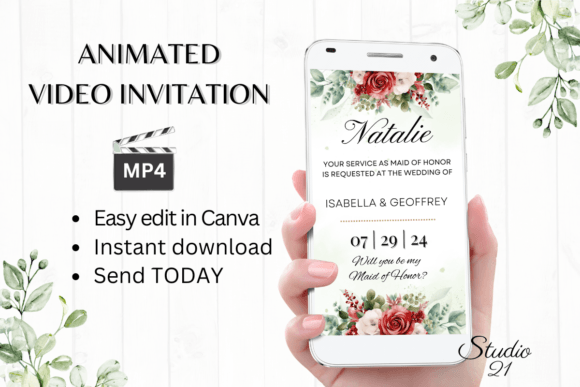 Red Rose Maid of Honor Proposal W3448MH: Your Guide to a Stunning Digital Ask