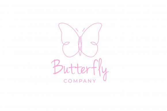 Simple Monoline Butterfly Logo Design