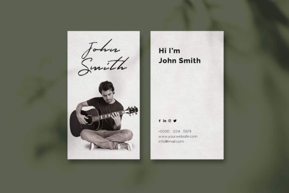 Singer or a Guitarist Business Card: A Design Template for Musicians