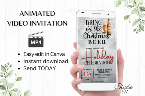 Sparkling Christmas Party Invitation: Create Festive Magic in Minutes